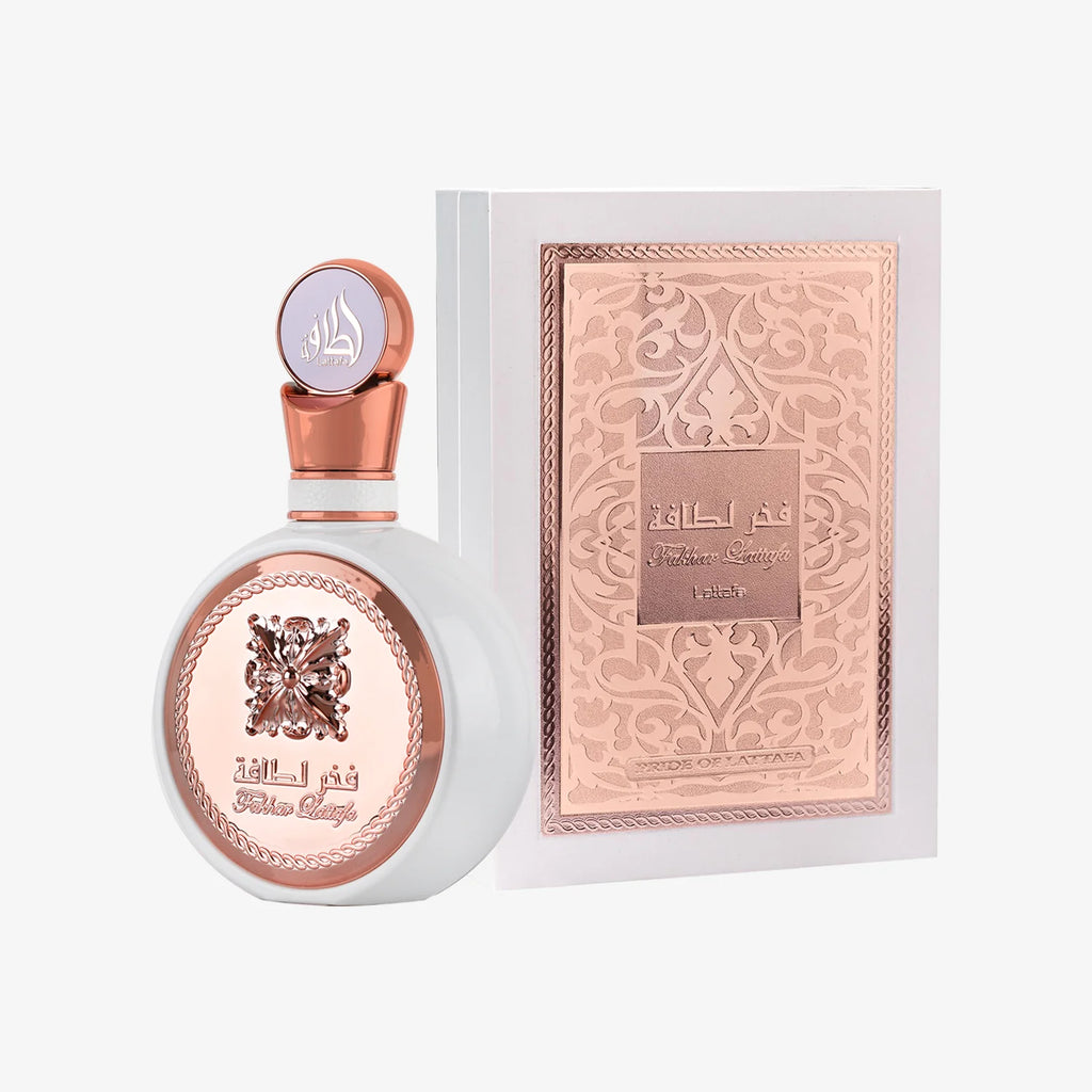 Lattafa Fakhar White Eau de Parfum – Feminine Floral & Fruity Scent 100ML