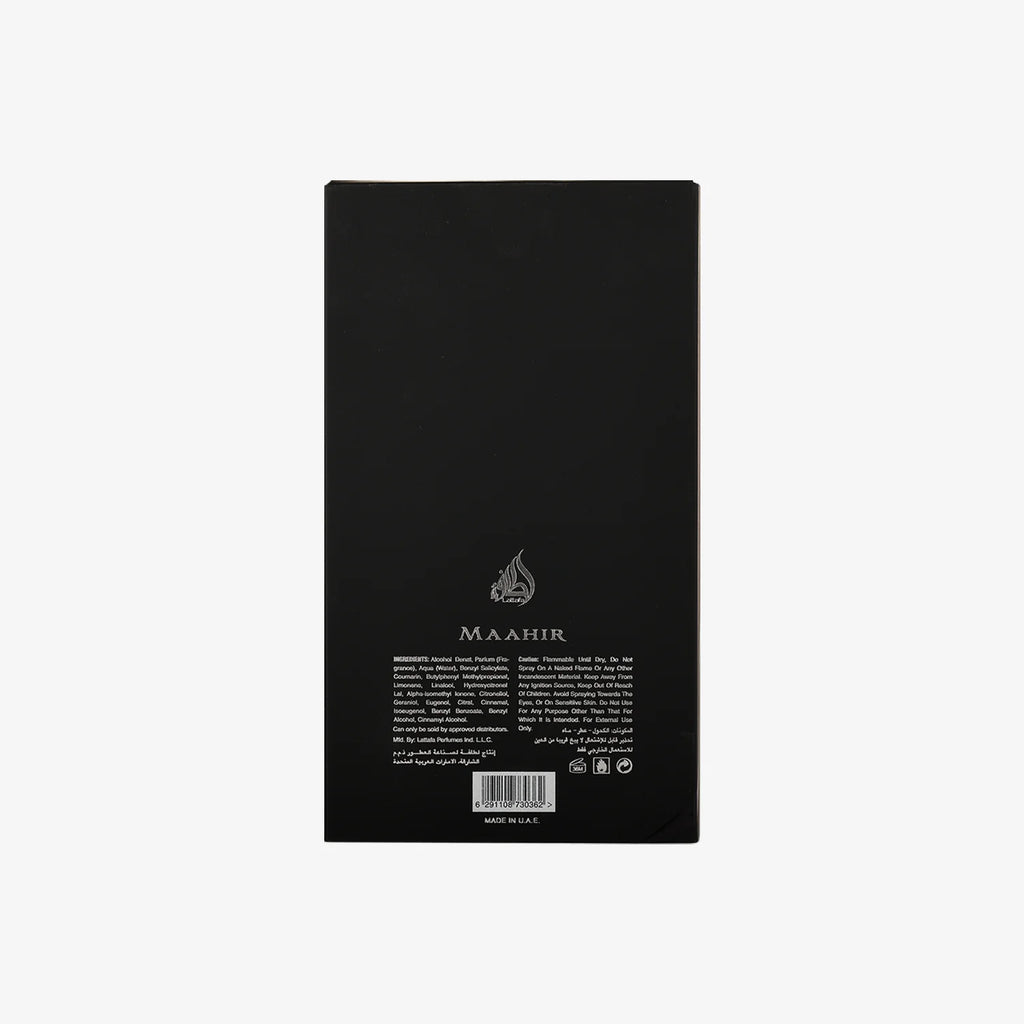 Lattafa Maahir Black Edition Eau de Parfum – Unisex Amber Spicy Signature 100ML